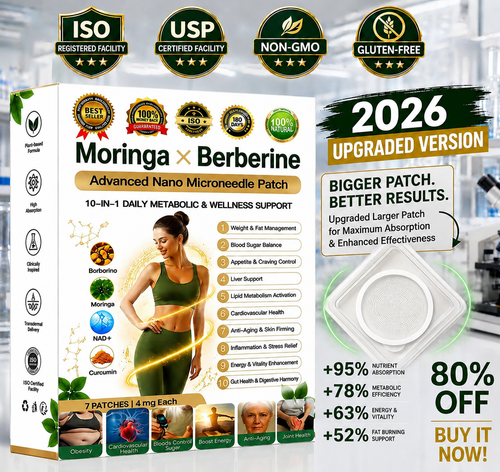 Pryxo™ Moringa · Berberine × NAD+ 10-in-1 Advanced Nano Microneedle Patch 𝑬𝒗𝒐𝒍𝒖𝒕𝒊𝒐𝒏 𝑽𝟐